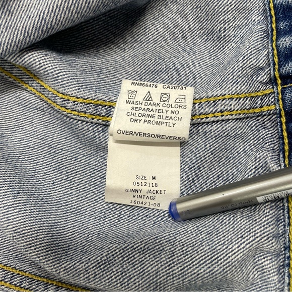 Tommy Jeans Women’s Vintage Y2K 90’s Cropped Denim Trucker Jacket Size Medium - Picture 5 of 7